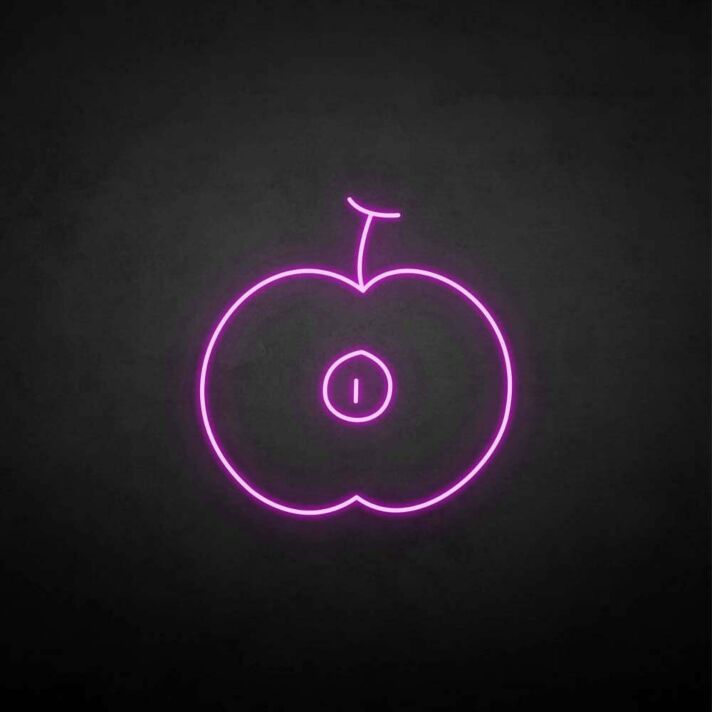 'Half of the aaple' neon sign