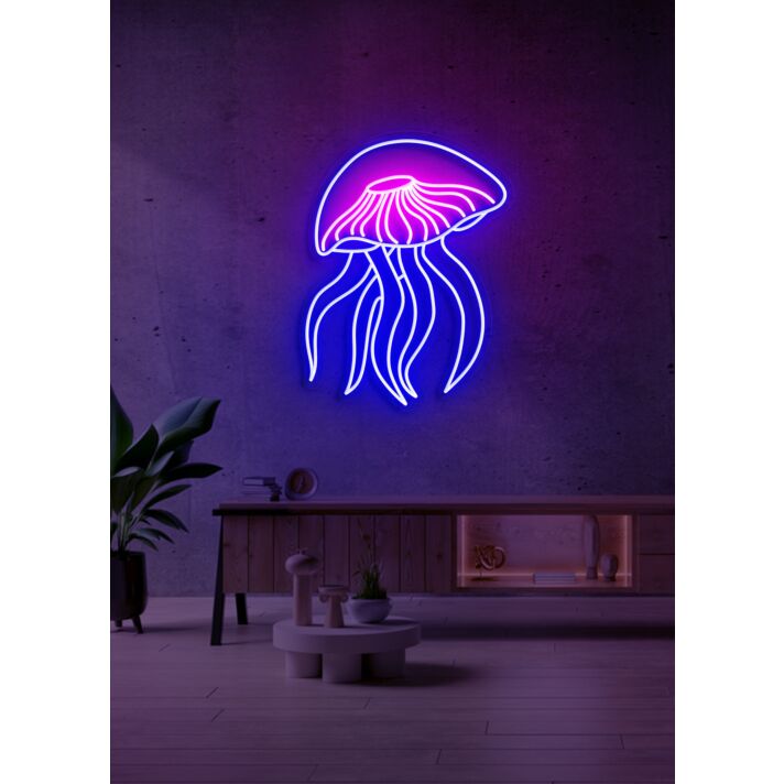 Jellyfish Neon Light Ethereal Beauty and Oceanic Calm