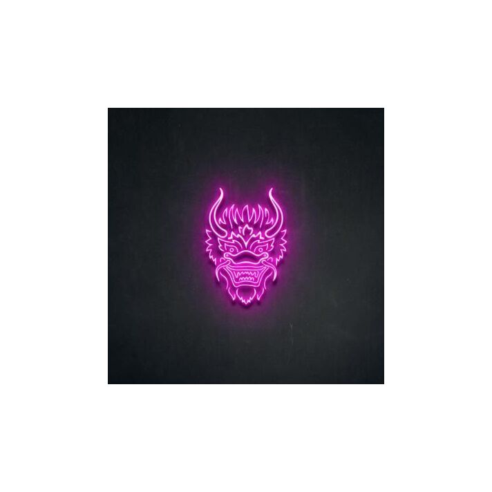 Dragon Head Unleash Fantasy with Fiery Neon
