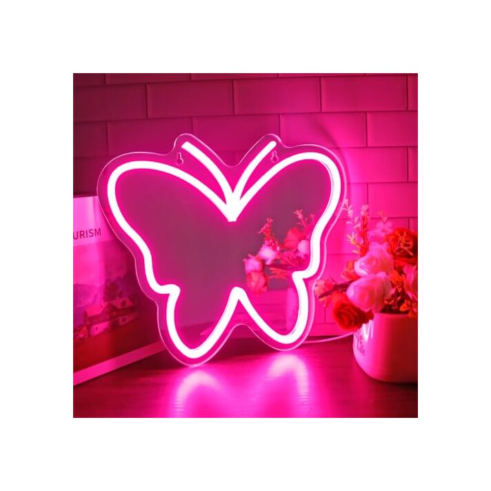 Qaero Butterfly LED Neon Mirror Sign