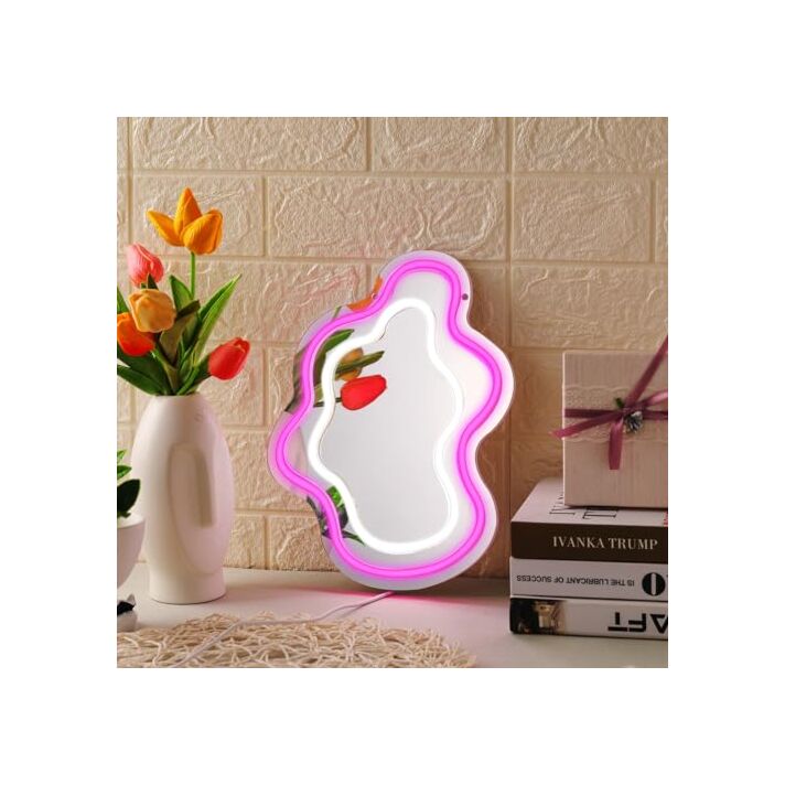 Irregular Waves Neon Mirror Sign