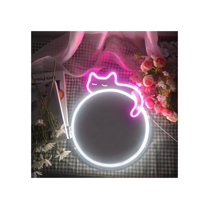 Dreamy Kitten Neon Mirror Sign