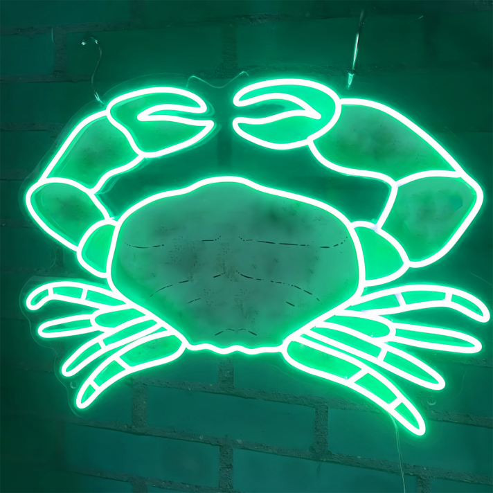 Crab: Illuminate Your Space with Neon Seafood