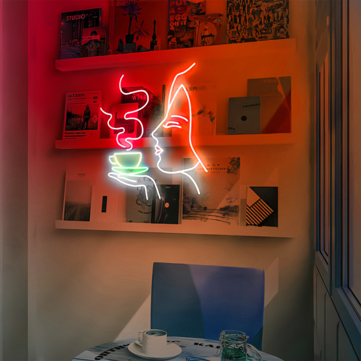 Hot Coffee: Illuminate Your Space with Neon Warmth
