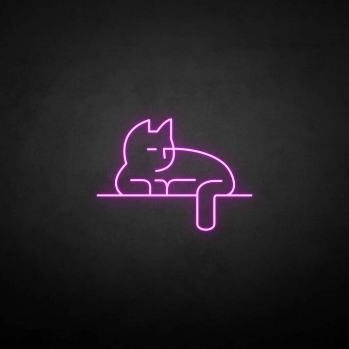 'Stick the cat' neon sign