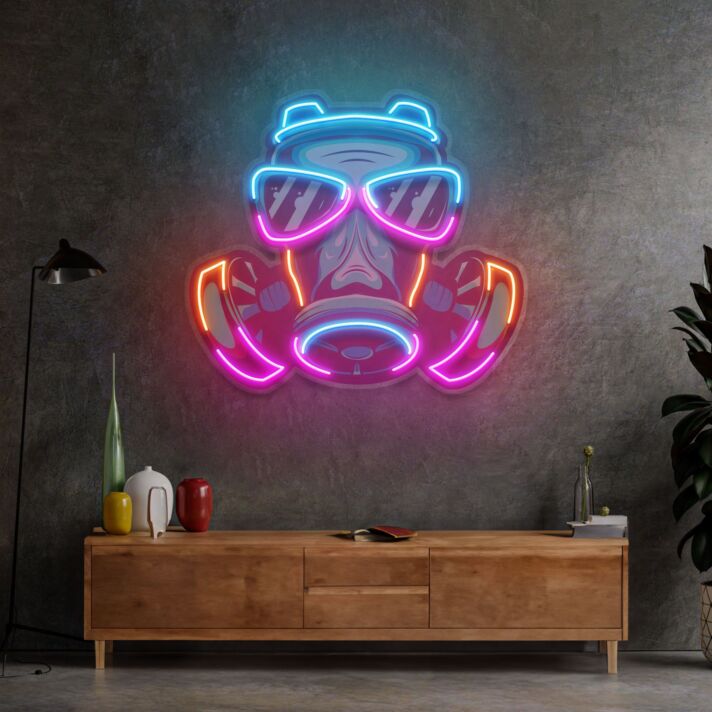 Mask Led Neon Sign Light Pop Art