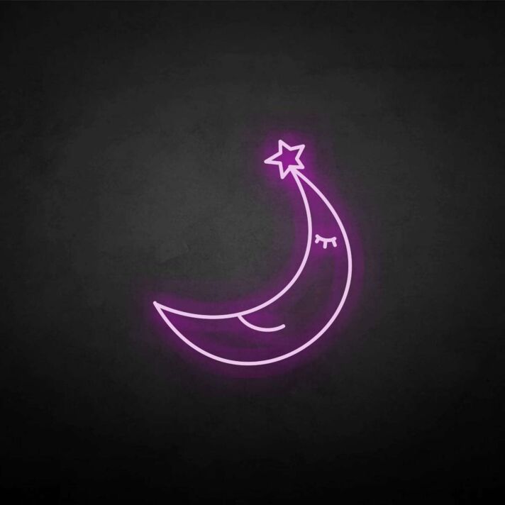 'To the moon' neon sign