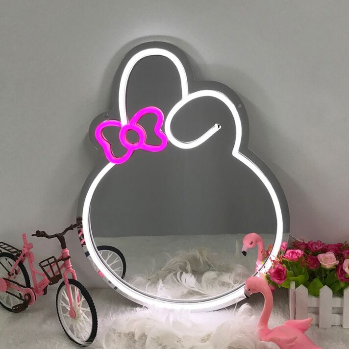 Bunny Glow LED Mirror Neon Light
