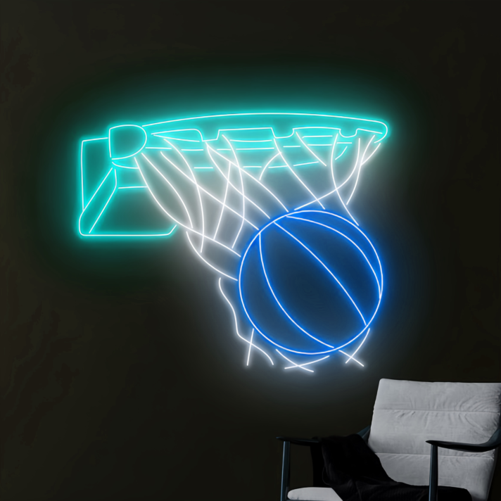 Basketball Shot Neon Sign