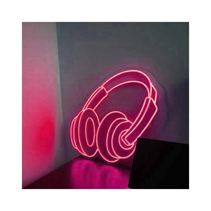 Music Headphones Neon Sign