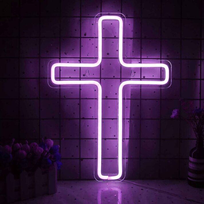 Faith Cross Inspirational Neon Sign