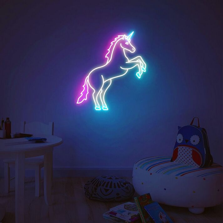 Magical Unicorn Neon Sign for Whimsical and Childrens Spaces