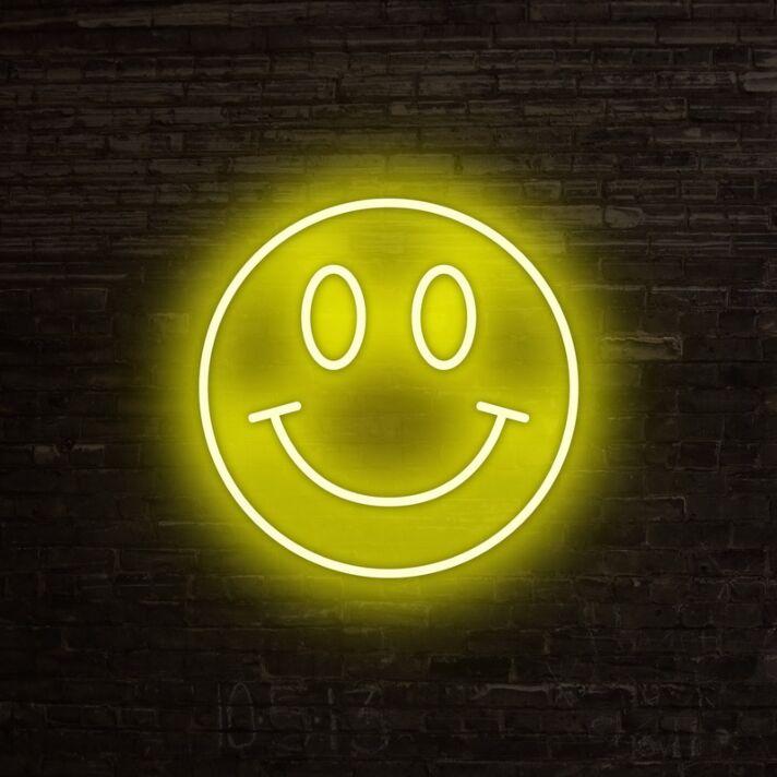 Smiley Neon Sign for Happy and Positive Decor