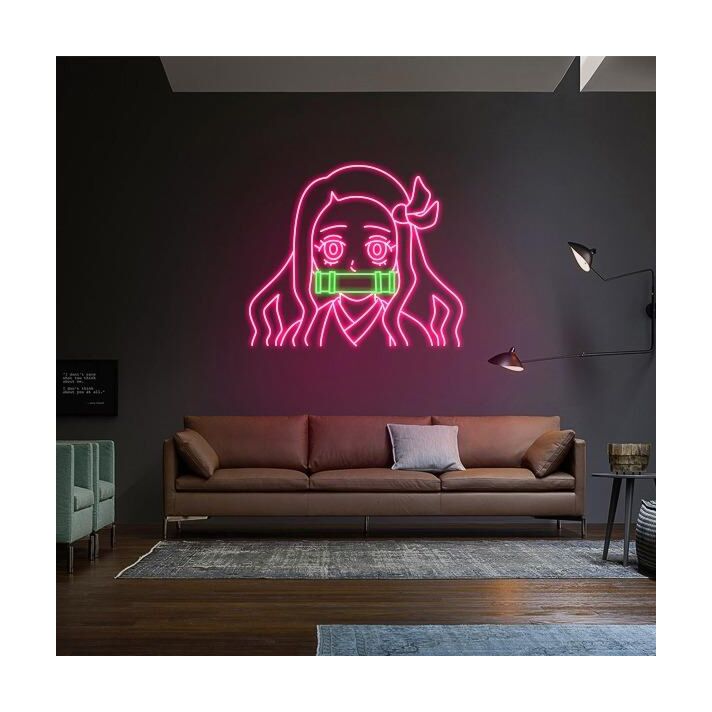 Nezuko Kamado Neon Sign for Anime and Manga Fans
