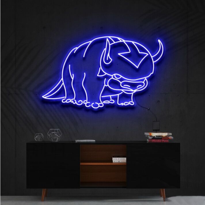 Appa Avatar Neon Sign for Anime and Animation Fans