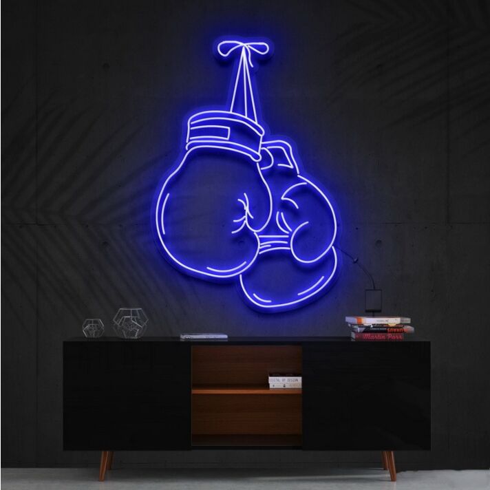 Boxing Gloves Neon Sign for Sports Enthusiasts