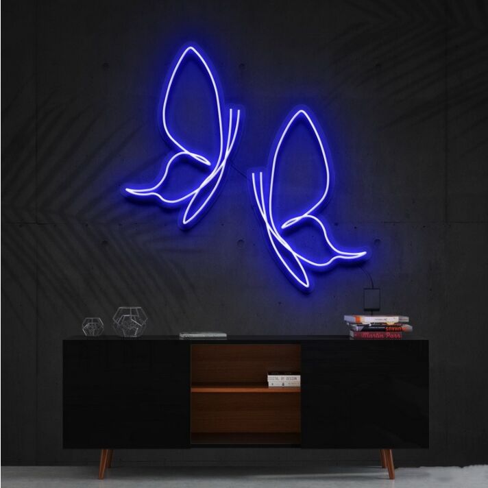 Butterflies Neon Sign for Nature and Whimsical Decor