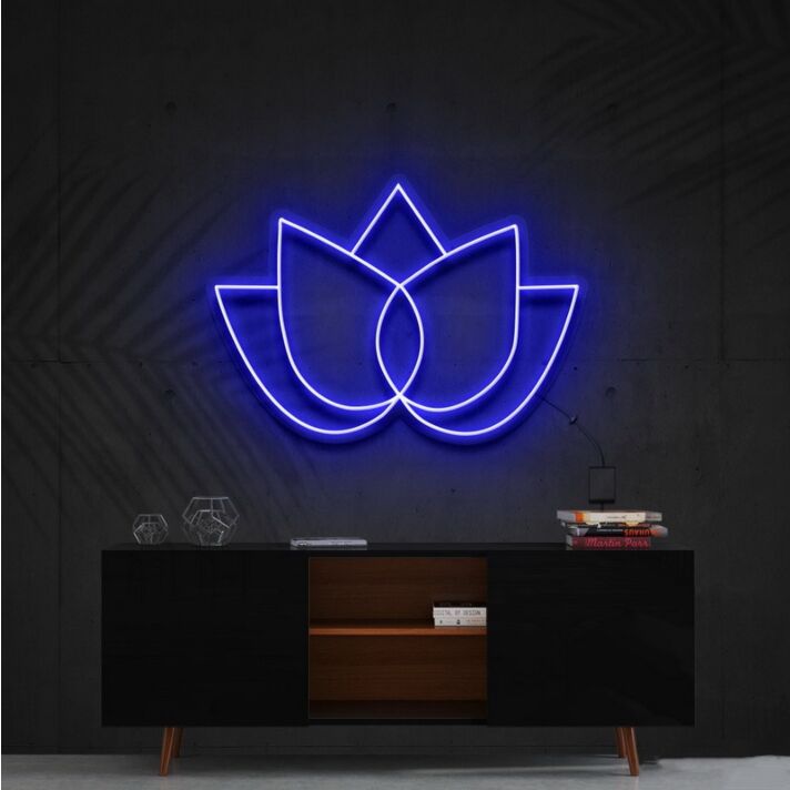 Lotus Flower Neon Sign for Tranquil and Spiritual Spaces