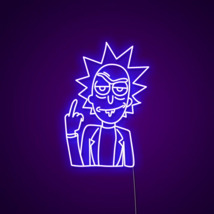 Rick Neon Sign for Fans and Fun Spaces