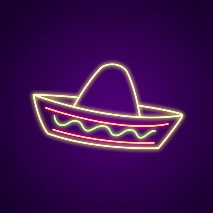 Sombrero Neon Sign for Fun and Festive Decor
