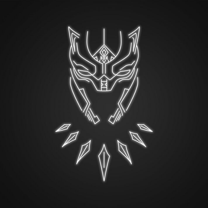 Black Panther Customs Neon Sign for Superhero Fans