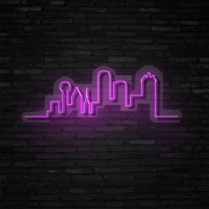 Dallas City Neon Sign for City Lovers and Modern Spaces