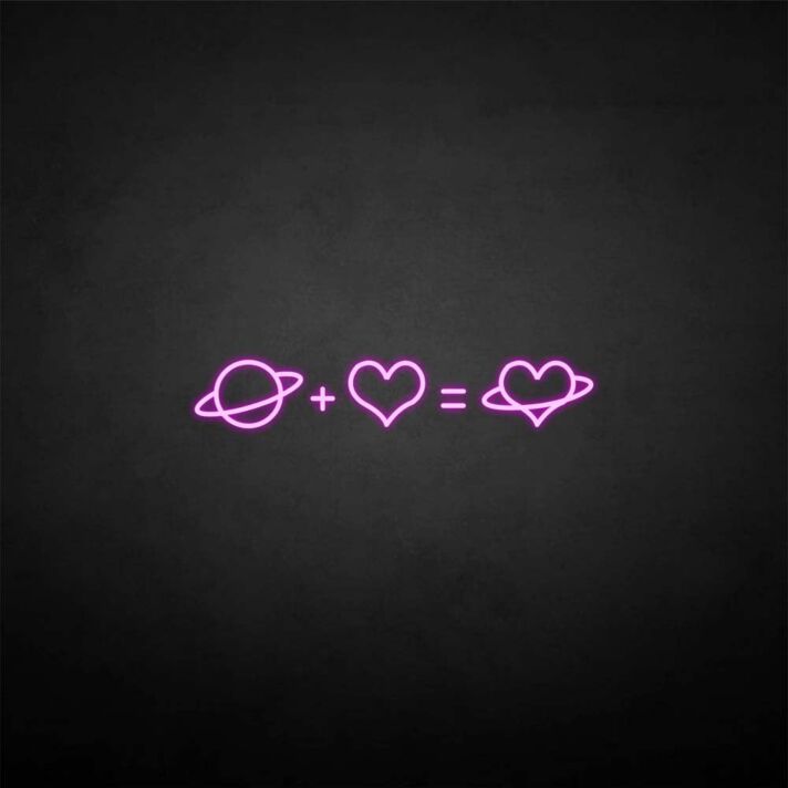 'Love Equation' neon sign