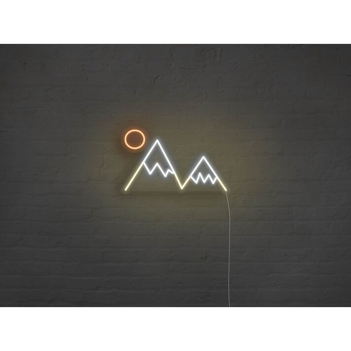 Mountain Peaks Neon Sign for Nature and Adventure Lovers