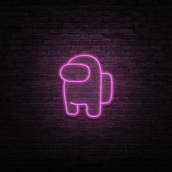 Among Us Neon Sign for Game Lovers and Fun Spaces