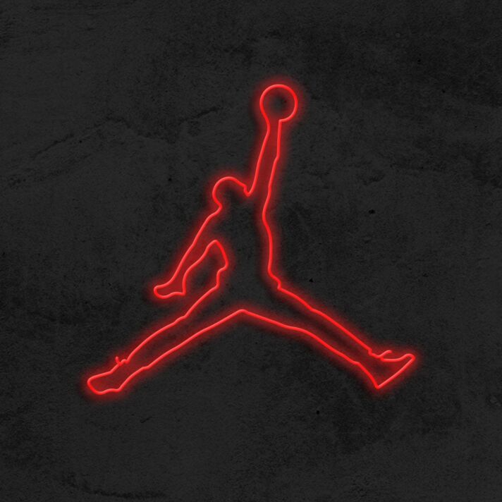Jumpman Neon Sign for Sneaker Enthusiasts and Sports Lovers