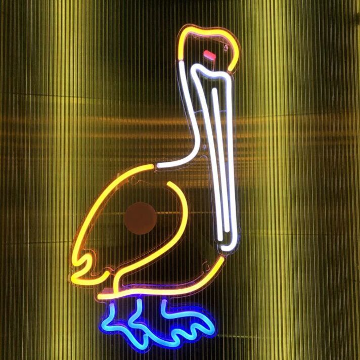 Pelican Bird Neon Sign for Nature and Whimsical Decor