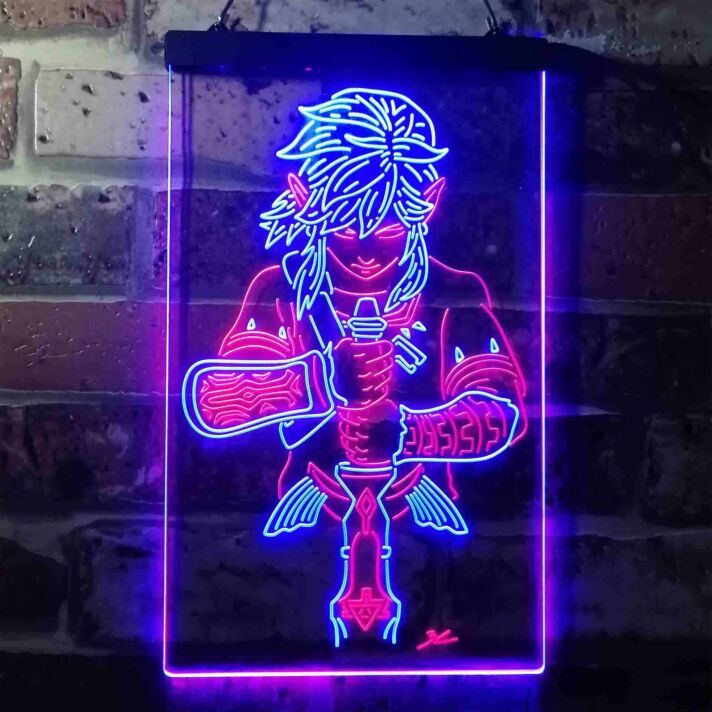 Legend Of Zelda Link Dual LED Neon Sign for Gaming Fans