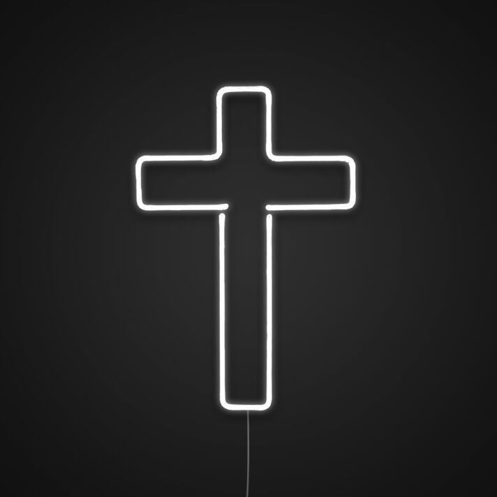 Cross Neon Sign for Religious and Spiritual Spaces