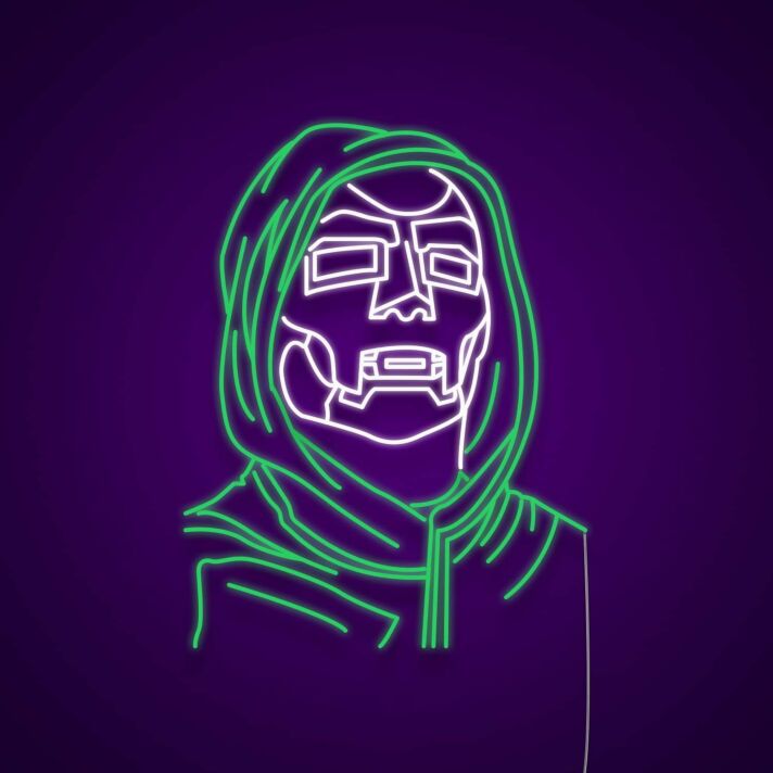 Doctor Doom Neon Sign for Comic Book Fans