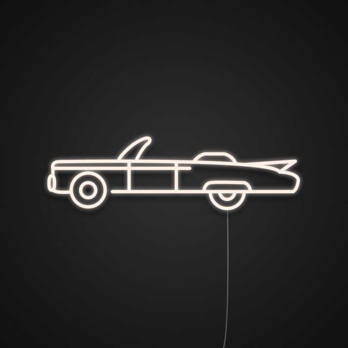 Retro Car Neon Sign for Car Enthusiasts and Retro Spaces