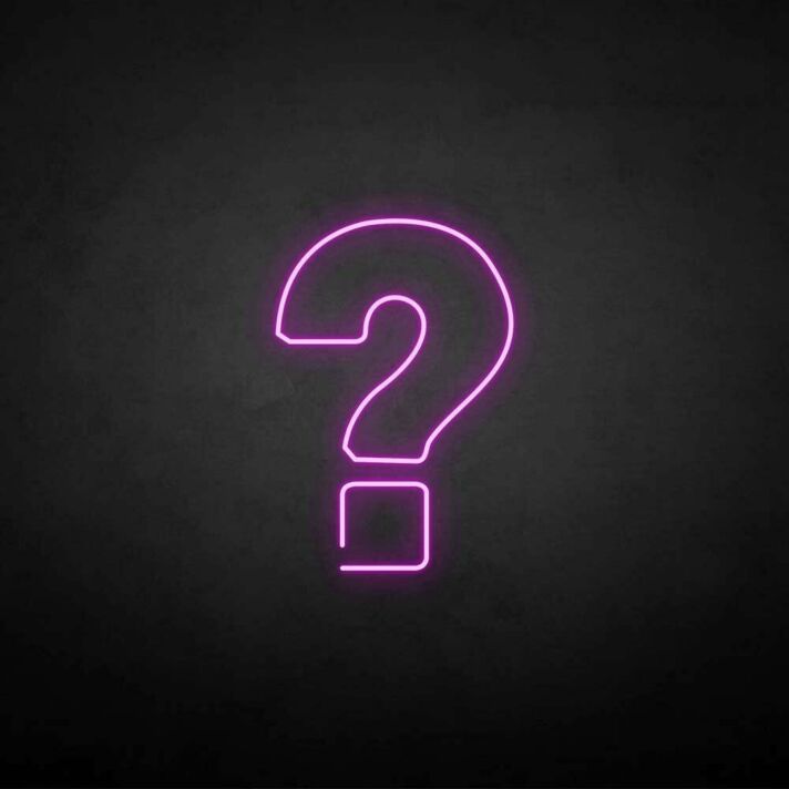 'Question Mark' neon sign