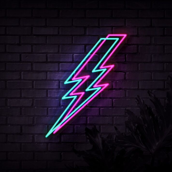 Lightning Bolt V1 Neon Sign for Bold and Stylish Spaces