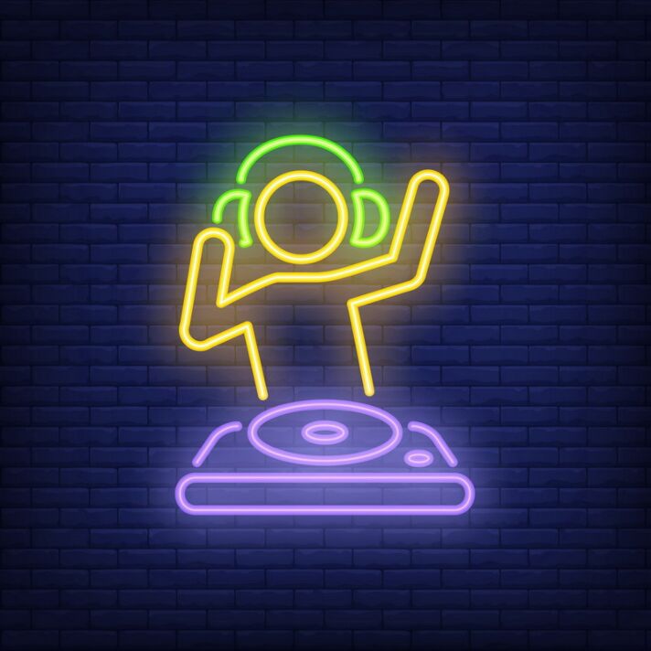 DJ Mixer Neon Sign for Music Lovers