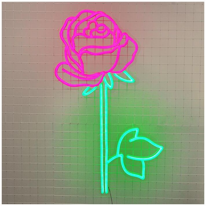 Rose No 2 Neon Sign adds elegance to romantic decor