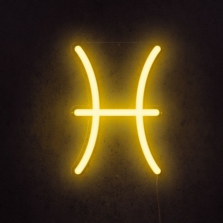Pisces Horoscope Neon Sign for zodiac-themed decor