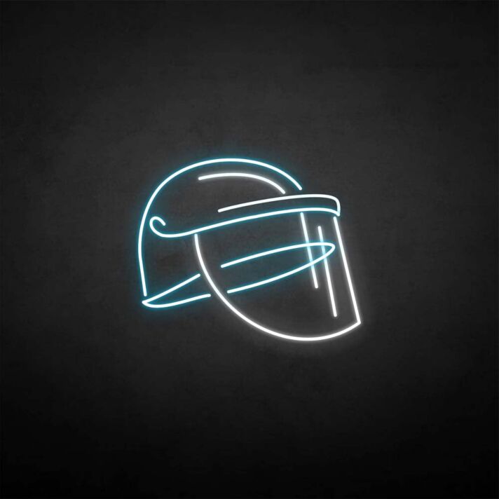 'Helmet' neon sign