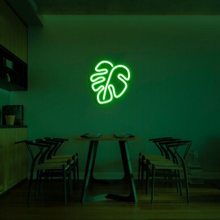 Leaf Neon Sign adds a natural touch to any space