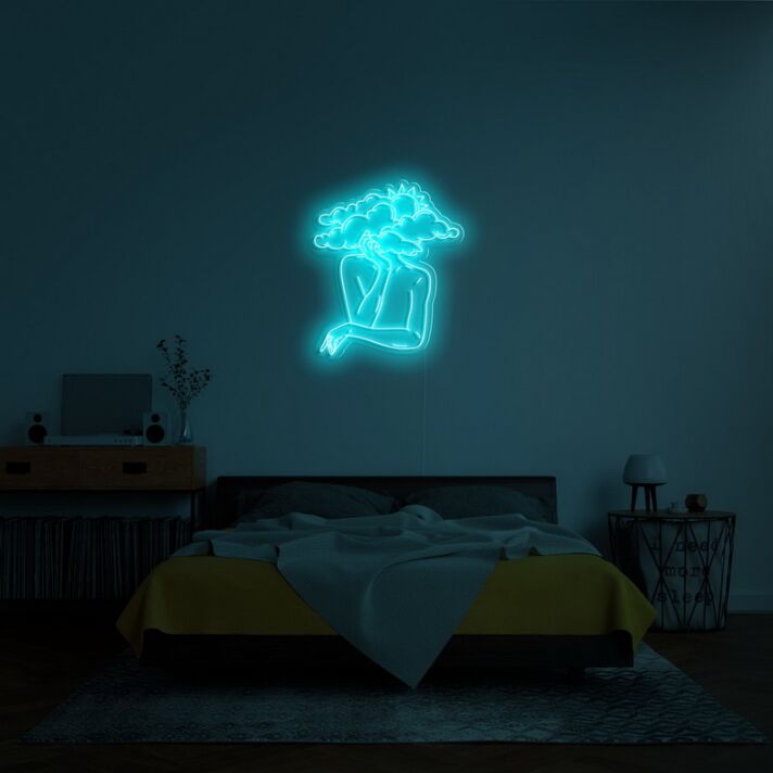 Head In Clouds Neon Sign for Dreamy Spaces