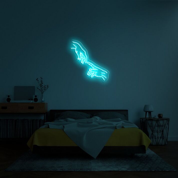 Hand Of God Neon Sign for Artistic Decor