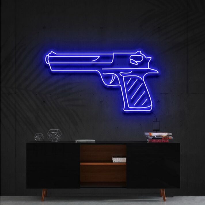 Desert Eagle Neon Sign for Edgy Decor and Man Caves