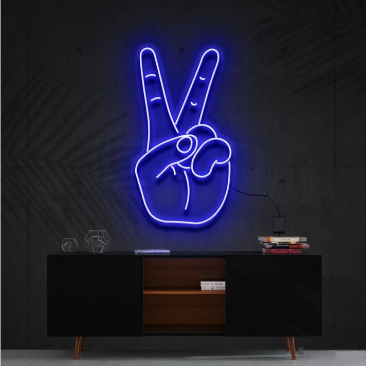Peace Sign Neon Sign for Peaceful and Boho Decor
