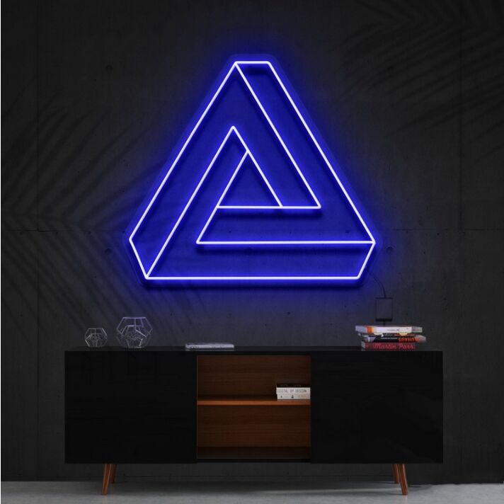 Penrose Triangle Neon Sign for Geometric Art Lovers