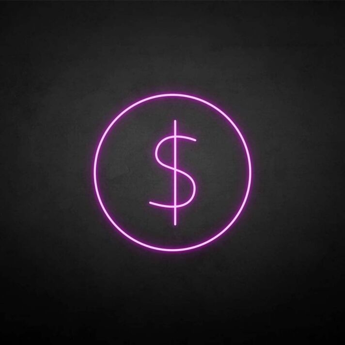 Dollar' neon sign