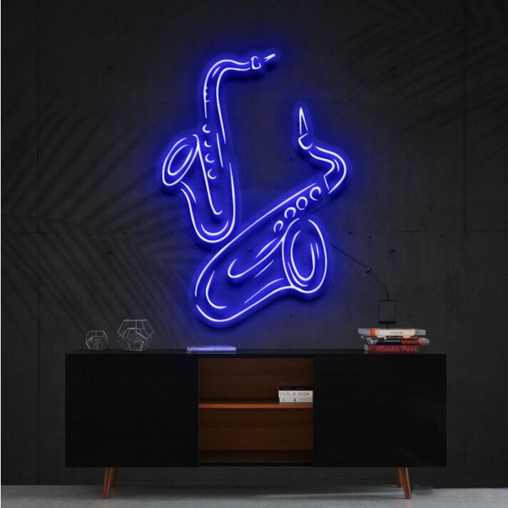 Saxophones Neon Sign for Music Lovers