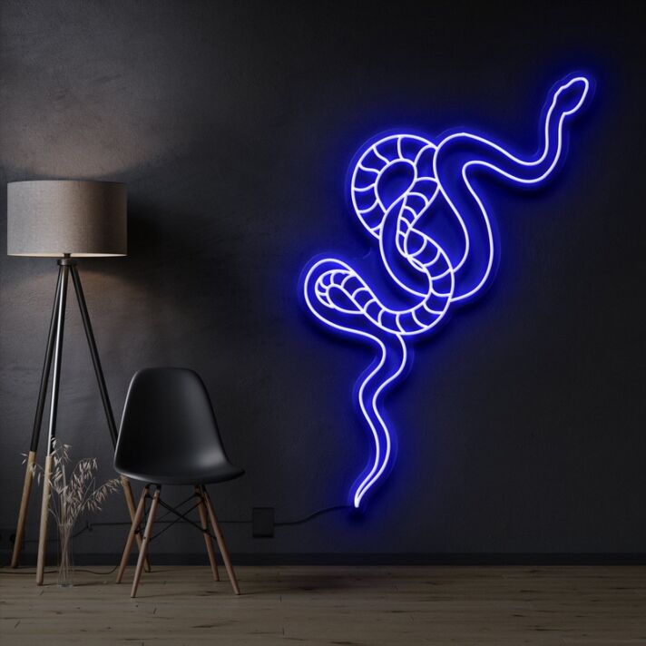 Snake Neon Sign for Bold and Edgy Decor